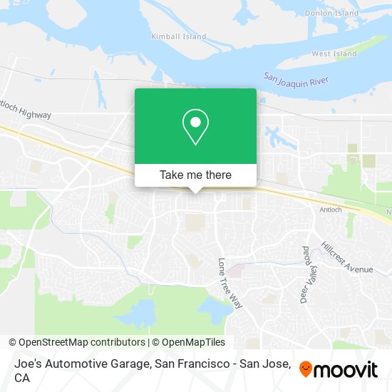 Joe's Automotive Garage map