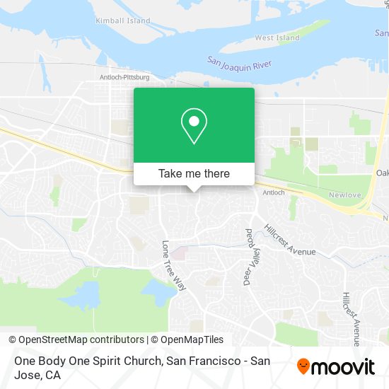 One Body One Spirit Church map