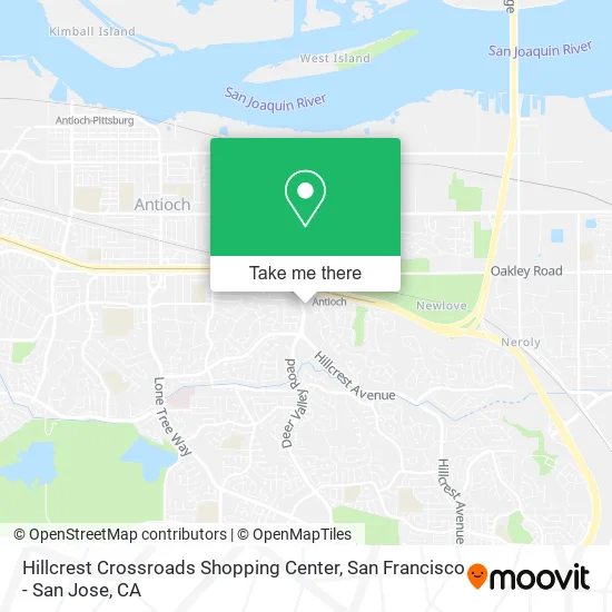 Hillcrest Crossroads Shopping Center map