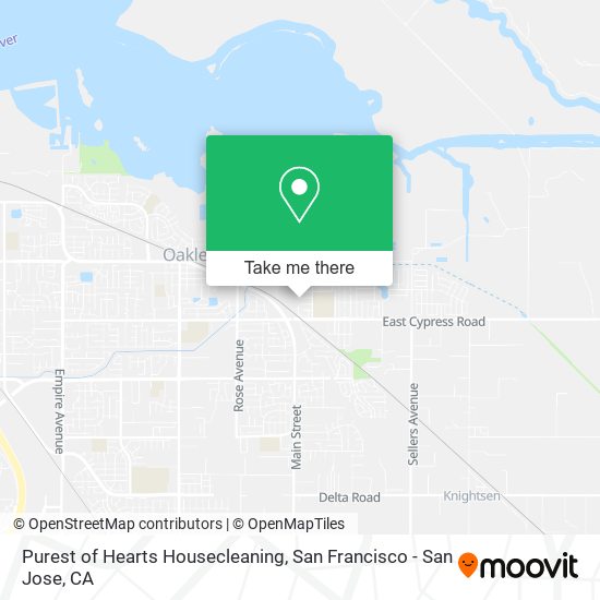 Purest of Hearts Housecleaning map