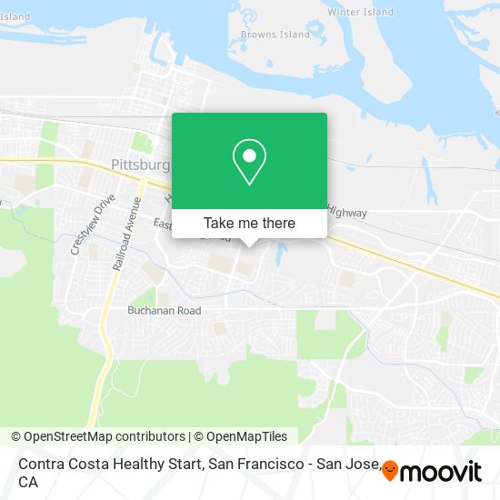 Contra Costa Healthy Start map