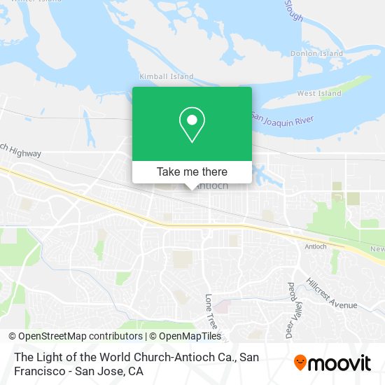 The Light of the World Church-Antioch Ca. map