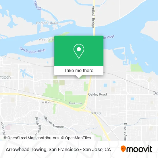 Arrowhead Towing map