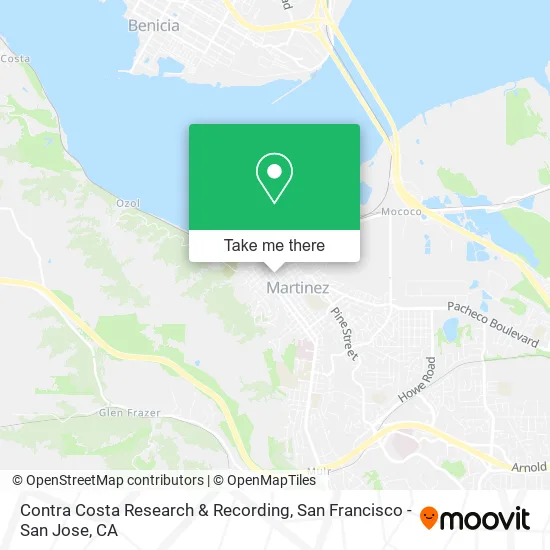 Contra Costa Research & Recording map