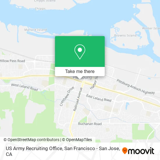US Army Recruiting Office map