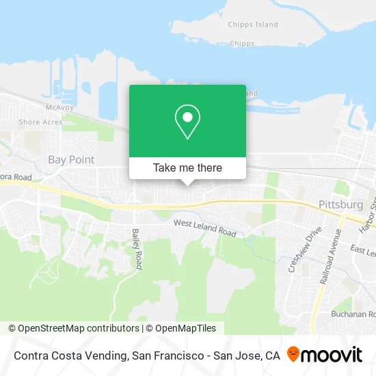 Contra Costa Vending map
