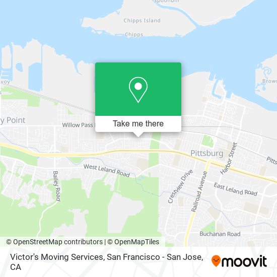 Victor's Moving Services map