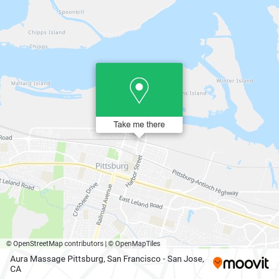 Aura Massage Pittsburg map