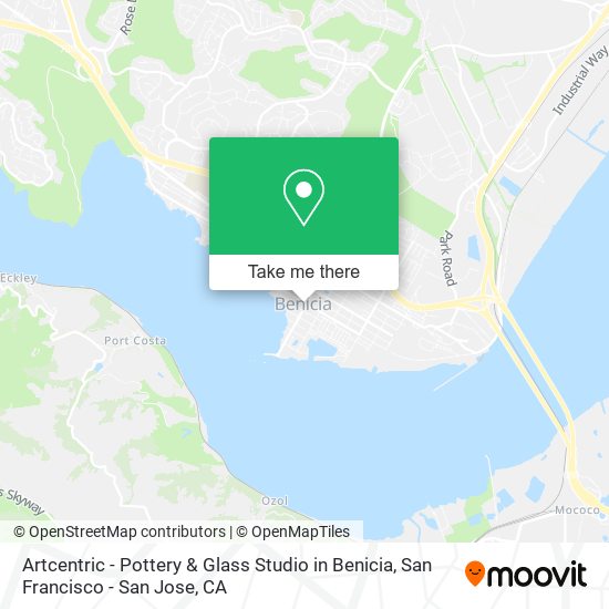 Artcentric - Pottery & Glass Studio in Benicia map