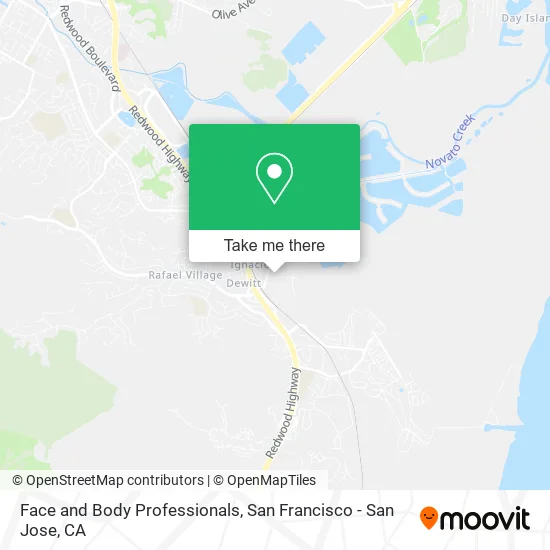 Face and Body Professionals map