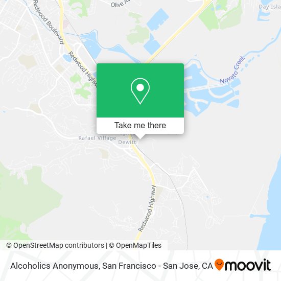 Mapa de Alcoholics Anonymous