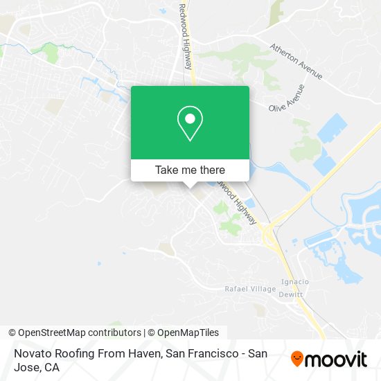 Mapa de Novato Roofing From Haven