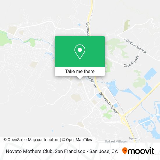 Mapa de Novato Mothers Club