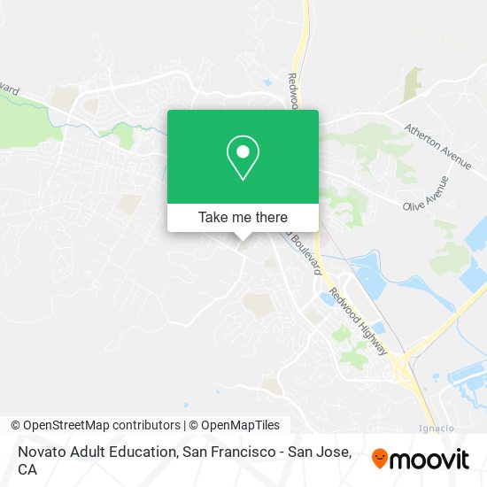 Mapa de Novato Adult Education