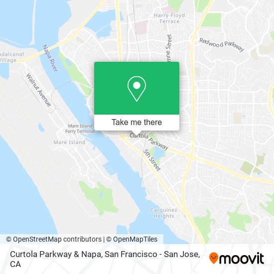 Curtola Parkway & Napa map