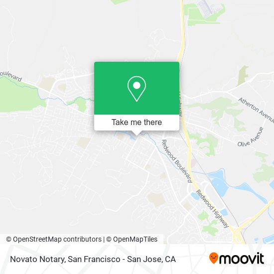 Novato Notary map