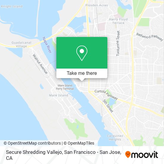 Secure Shredding Vallejo map