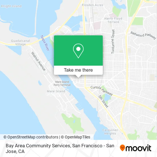 Bay Area Community Services map