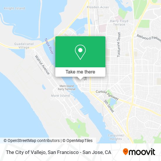 The City of Vallejo map
