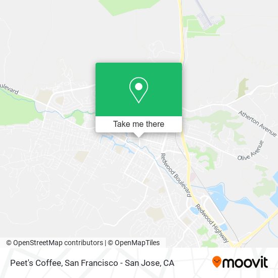 Peet's Coffee map