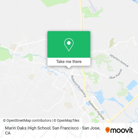 Marin Oaks High School map