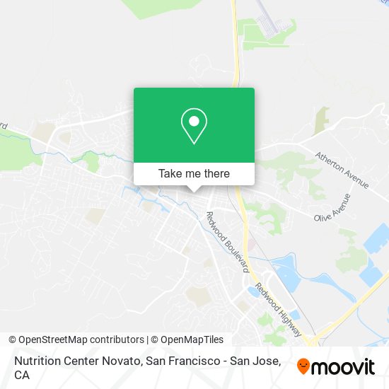 Mapa de Nutrition Center Novato