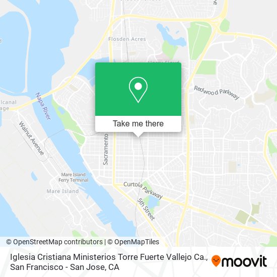 Mapa de Iglesia Cristiana Ministerios Torre Fuerte Vallejo Ca.