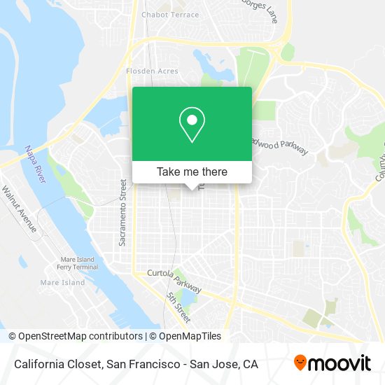 California Closet map