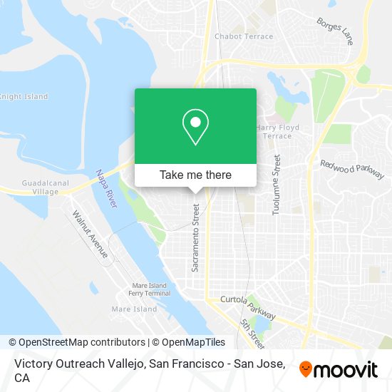 Mapa de Victory Outreach Vallejo