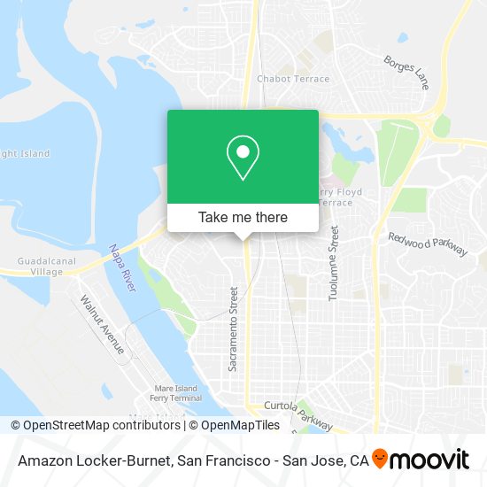 Mapa de Amazon Locker-Burnet