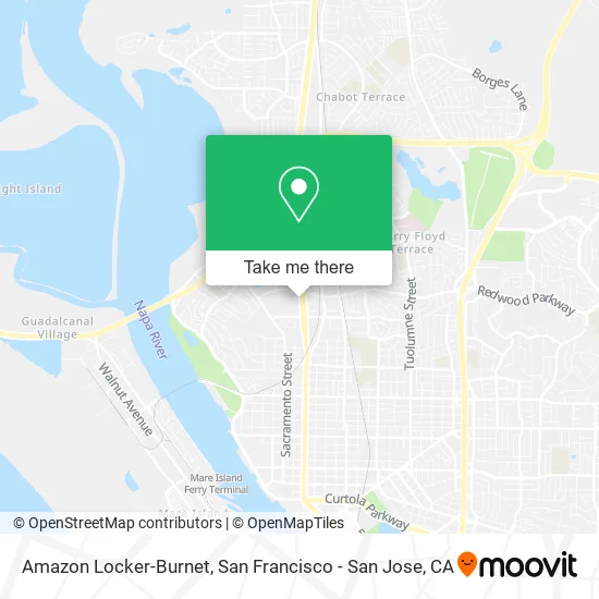 Amazon Locker-Burnet map