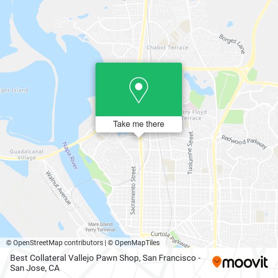Best Collateral Vallejo Pawn Shop map