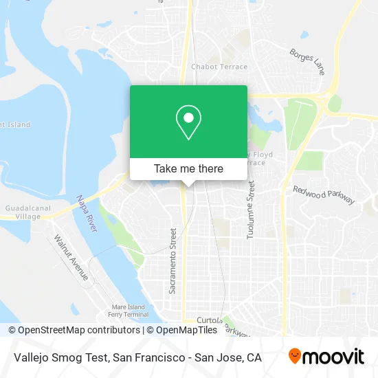 Vallejo Smog Test map