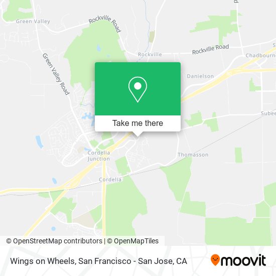 Wings on Wheels map