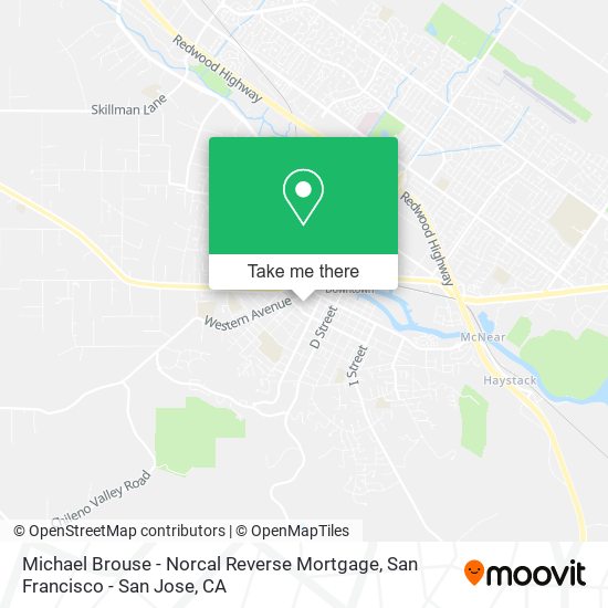 Michael Brouse - Norcal Reverse Mortgage map