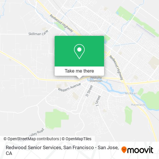 Redwood Senior Services map