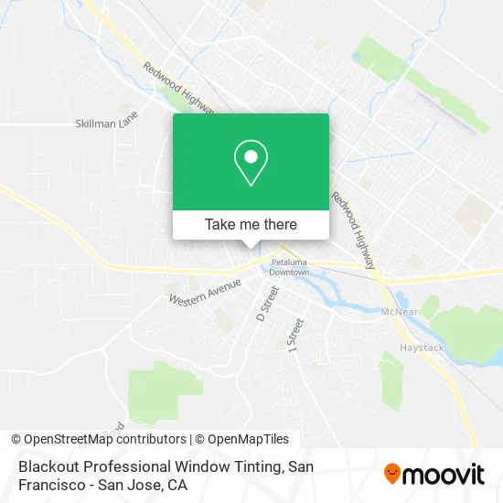 Mapa de Blackout Professional Window Tinting