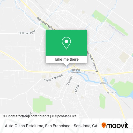 Mapa de Auto Glass Petaluma