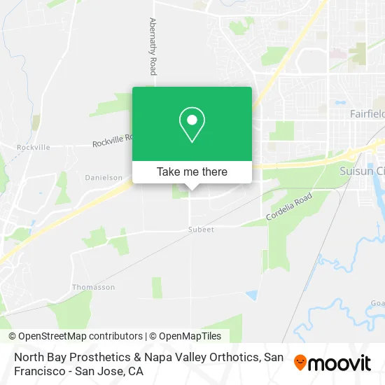 North Bay Prosthetics & Napa Valley Orthotics map