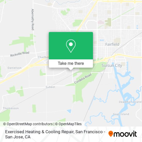 Exercised Heating & Cooling Repair map