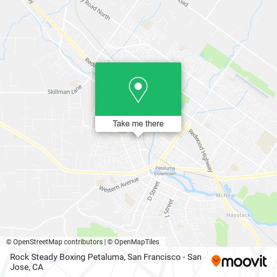 Rock Steady Boxing Petaluma map