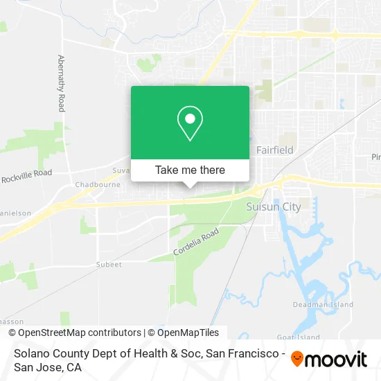 Solano County Dept of Health & Soc map