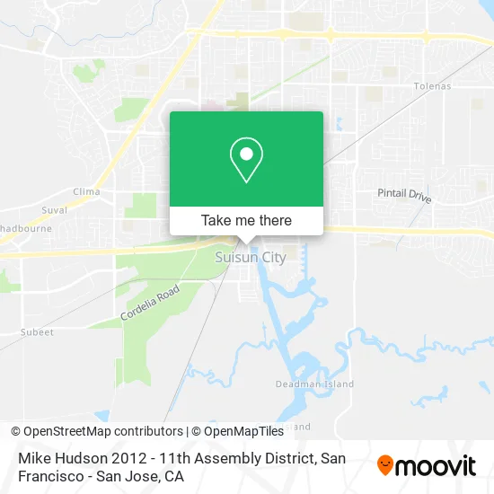 Mapa de Mike Hudson 2012 - 11th Assembly District