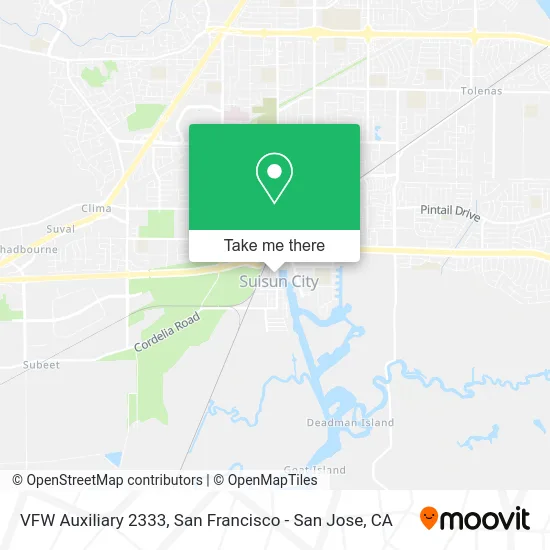 VFW Auxiliary 2333 map