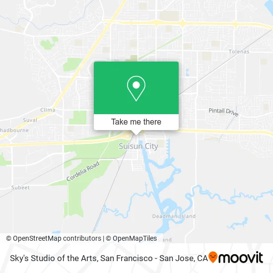 Sky's Studio of the Arts map