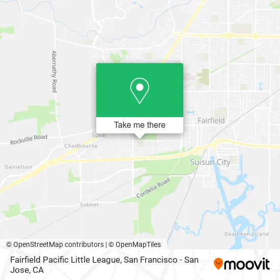 Fairfield Pacific Little League map