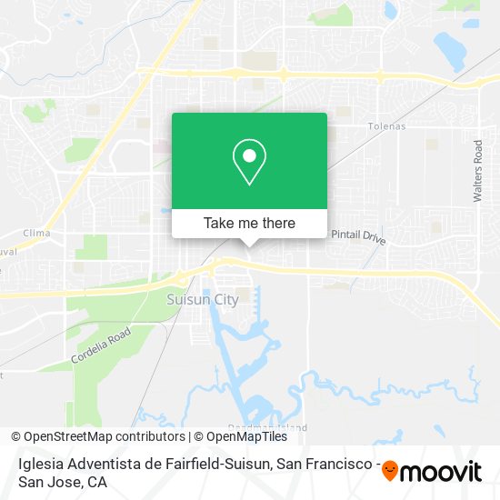 Mapa de Iglesia Adventista de Fairfield-Suisun