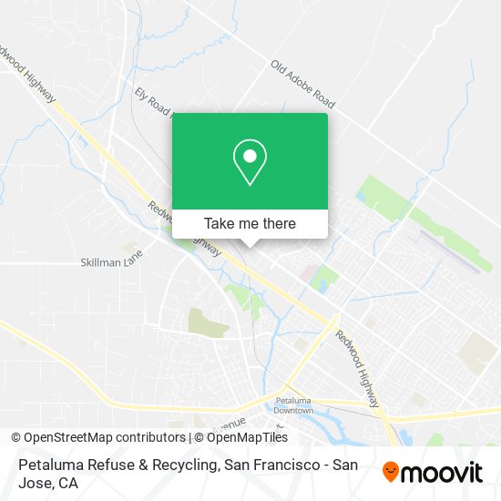 Petaluma Refuse & Recycling map