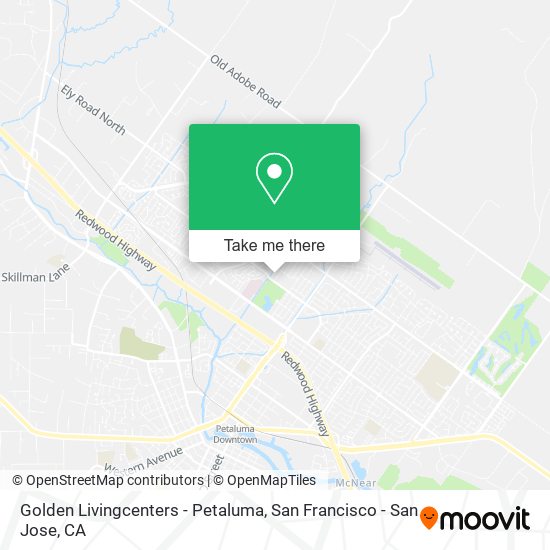 Mapa de Golden Livingcenters - Petaluma