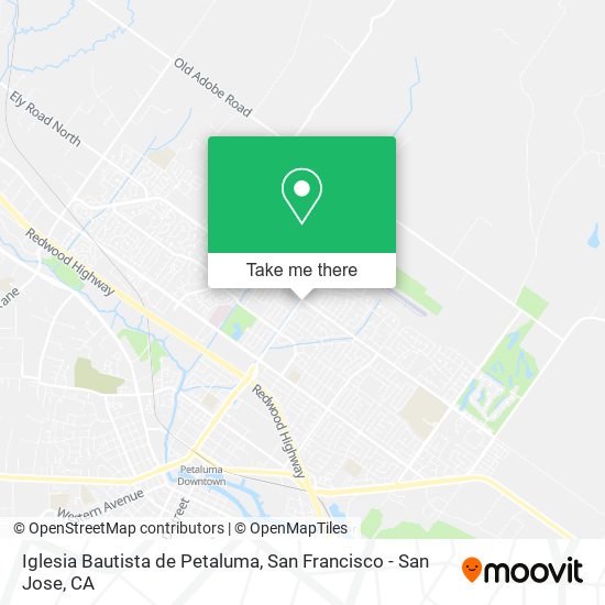 Iglesia Bautista de Petaluma map